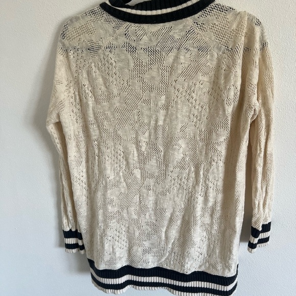 Free People Ivory Lace Varsity Bomber Jacket, size XS - Picture 4 of 5